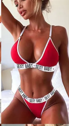 2 Piece Set: Women's Lingerie Bra and Bikini