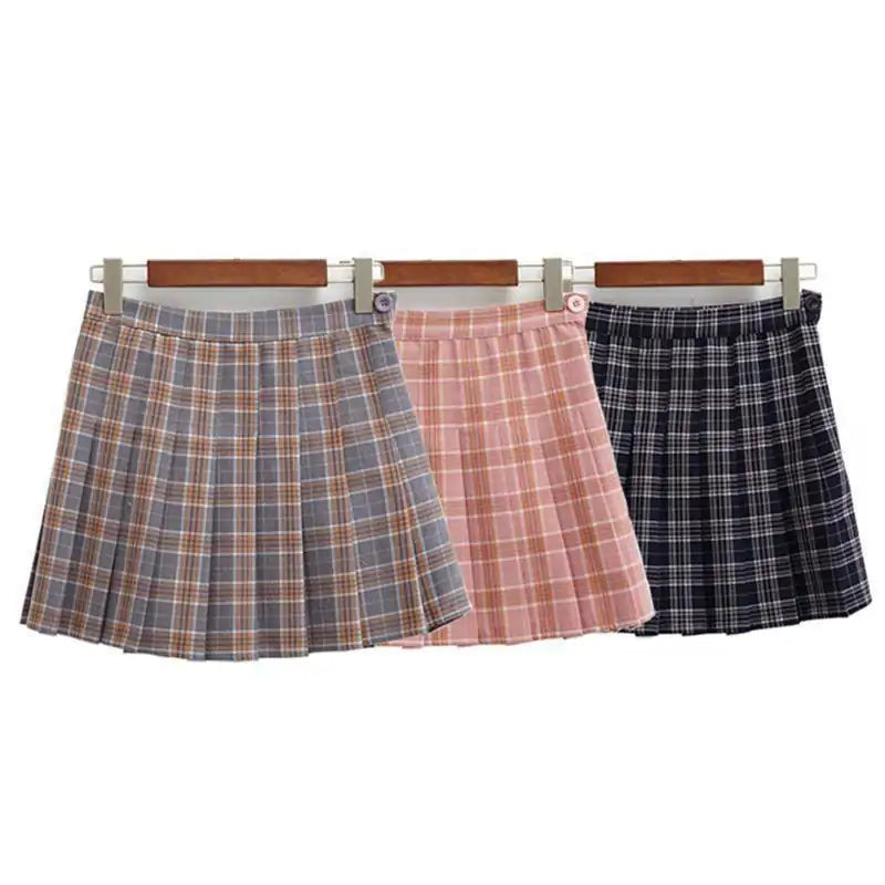 Sexy Plaid Pleated Skirt