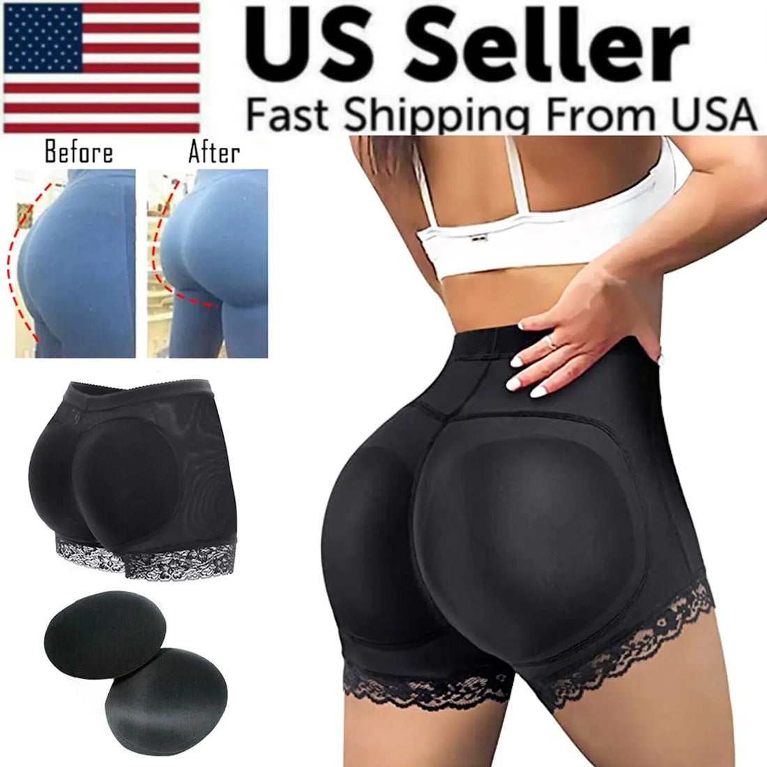 Booty Shaper Padded Underwear Panty Women&
