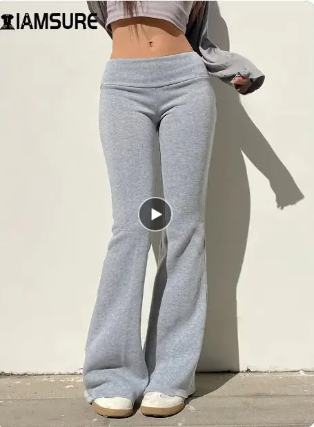 Casual Sexy Basic Solid Flare Pants