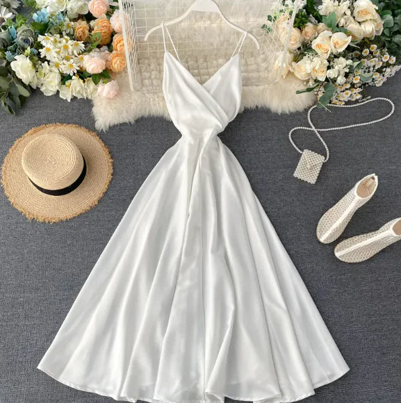 Goddess Halter Lace-up Dress