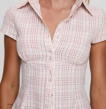 Casual Top Double Button Sexy Shirt