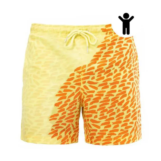 Water Change Color Beach Shorts Swim Trunks