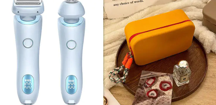 “2-in-1 USB Rechargeable Hair Remover &amp; Epilator – Smooth Shave for Face, Body, and Bikini”