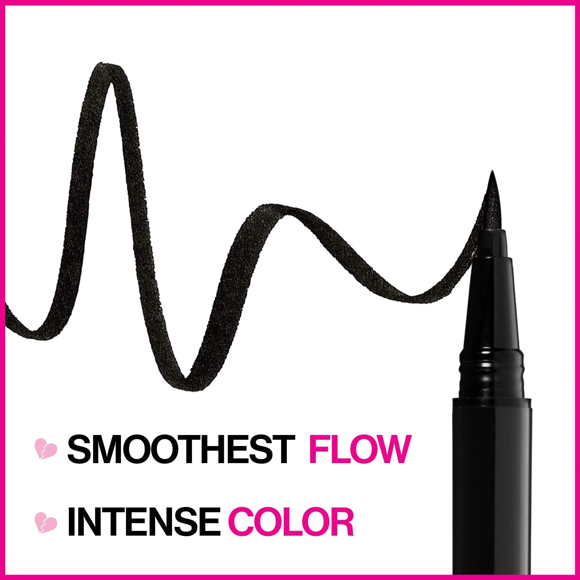 wet n wild Mega Last Breakup Proof Liquid Eyeliner - Quick Drying, Smudge-Resistant, 16-Hour Wear - Cruelty-Free &amp; Vegan - Black 0.03 Fl Oz (Pack of 1)