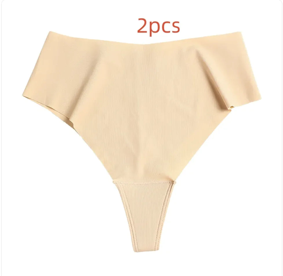 Women's High-Waist Cotton Seamless Underwear - Camel Toe Prevention