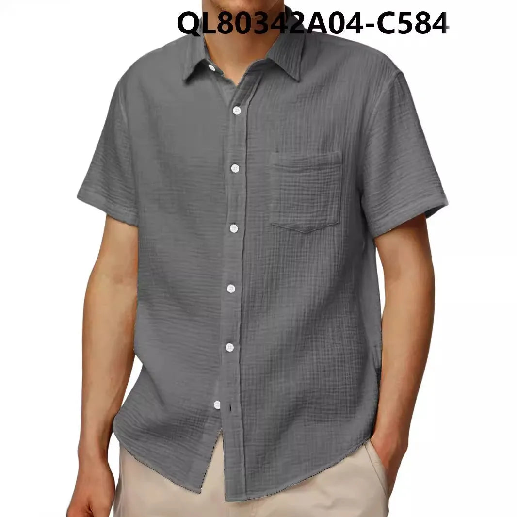 Short Sleeve Loose Lapel Shirt