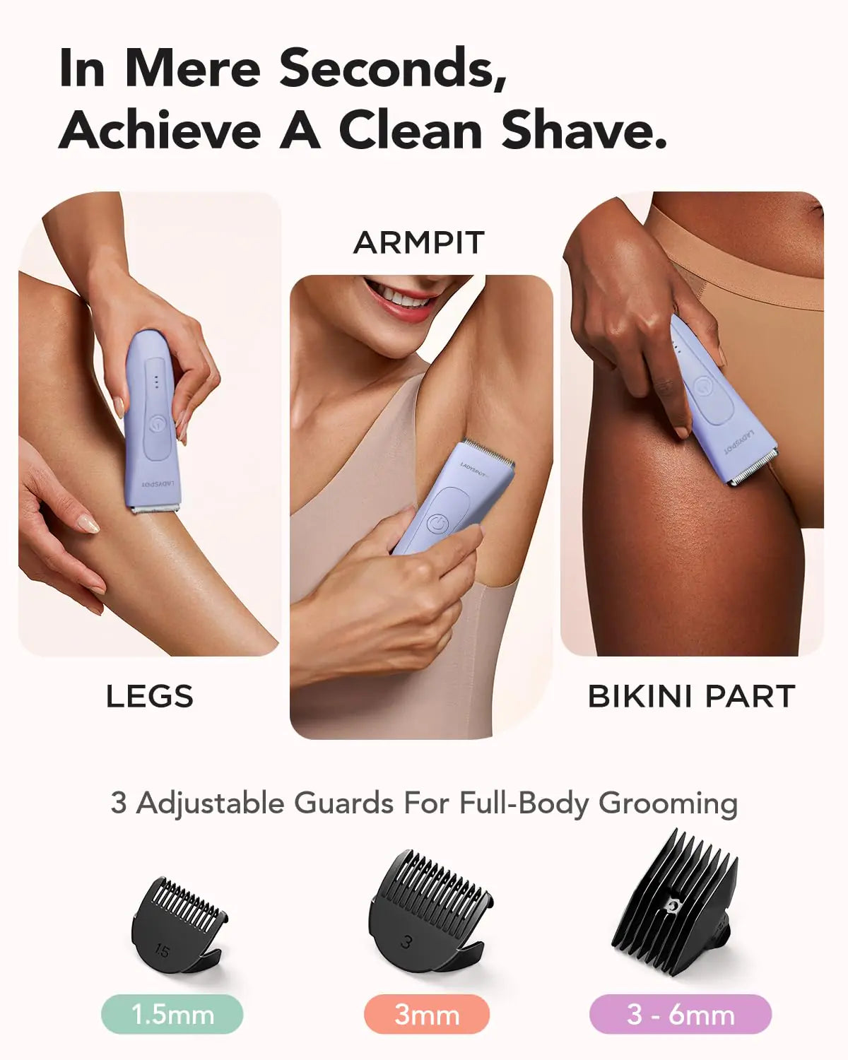 Bikini Trimmer for Women, Pubic Hair Trimmer Women -Electric Body Hair Trimmer Shaver Razor for Women&