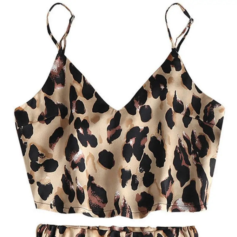 Vintage Leopard Printed Sleepwear