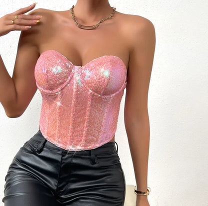 Sequin Tube Top