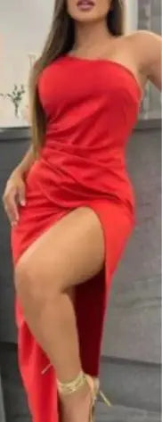 One Shoulder Midi Dress