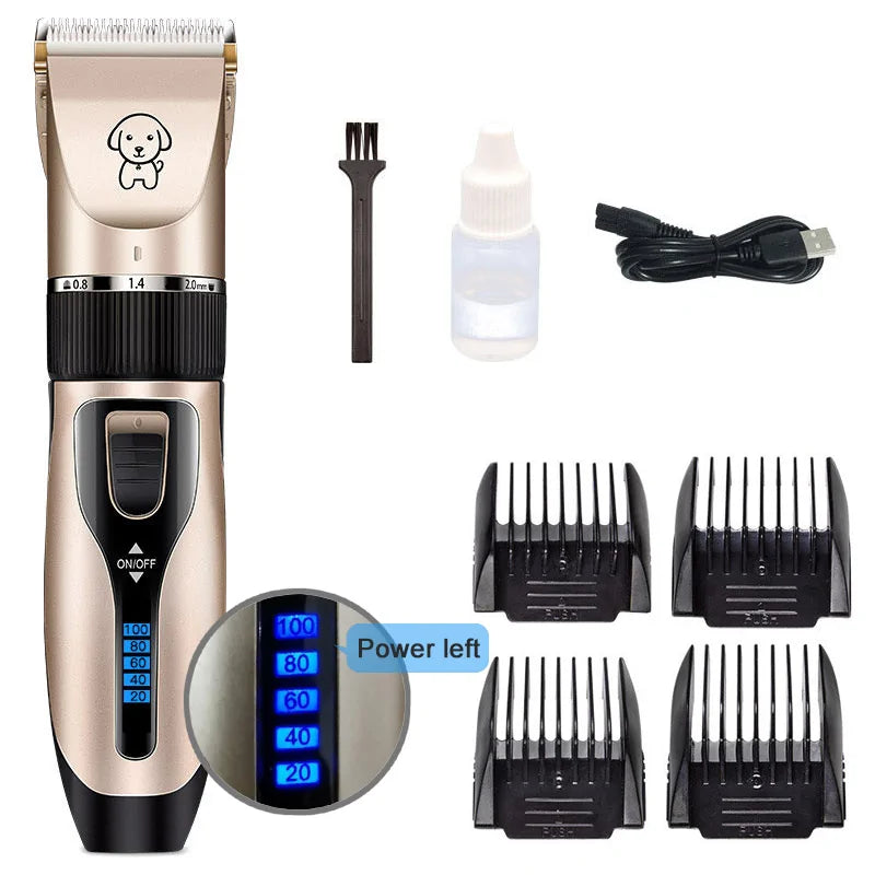 Rechargeable Pet Hair Clipper Grooming Set