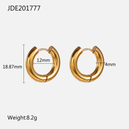 18K Gold Plated Hoop Earrings