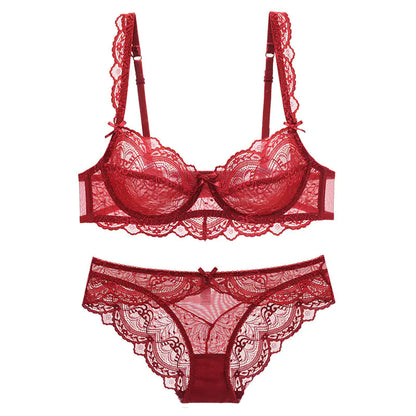 French Lace Bra Set - Plus Size Sheer Summer Lingerie