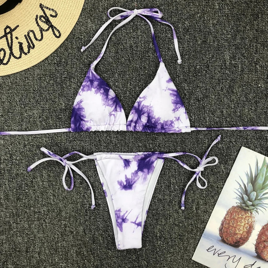 Women's Tie-Dye Micro Bikini Set