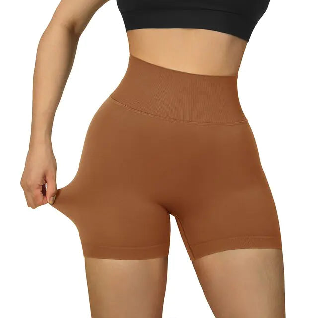 Sports Shorts Women High Waist Workout Seamless Fitness Yoga Shorts