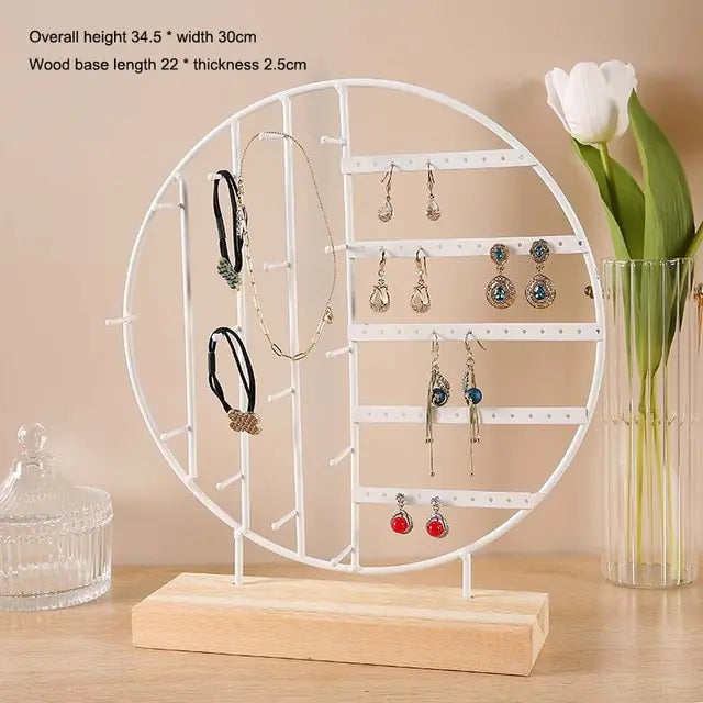 Metal Earrings Jewelry Display Stand Hook Up